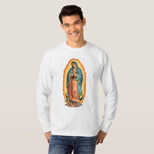 Blessed Virgin of Guadalupe Men's Long Sleeve Tee (Vorne ganz)