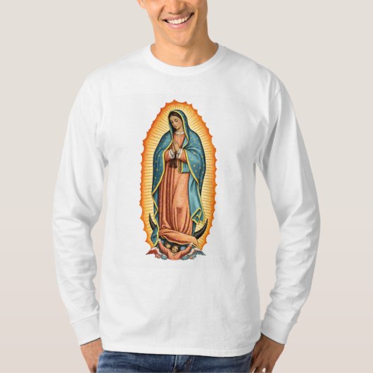 Blessed Virgin of Guadalupe Men's Long Sleeve Tee (Vorderseite)
