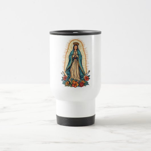 Blessed Virgin of Guadalupe Travel Mug Reisebecher (Mittel)