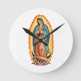 Blessed Virgin of Guadalupe Wall Clock Runde Wanduhr