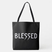 "BLESSED" w/QUOTE: "Leben für den Grit & Ruhm." Tasche (Vorderseite)