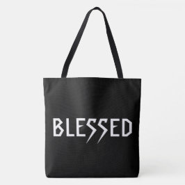 "BLESSED" w/QUOTE: "Leben für den Grit & Ruhm." Tasche