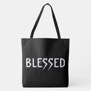 "BLESSED" w/QUOTE: "Leben für den Grit & Ruhm." Tasche