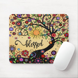 BLESSED Whimsical Tree Mousepad