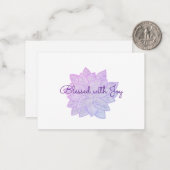 Blessed with Joy: Hand-Drawn Floral Affirmation Mitteilungskarte (Vorderseite/Rückseite Beispiel)