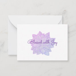 Blessed with Joy: Hand-Drawn Floral Affirmation Mitteilungskarte