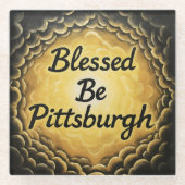 BlessedBePittsburgh Glasuntersetzer (Vorderseite)