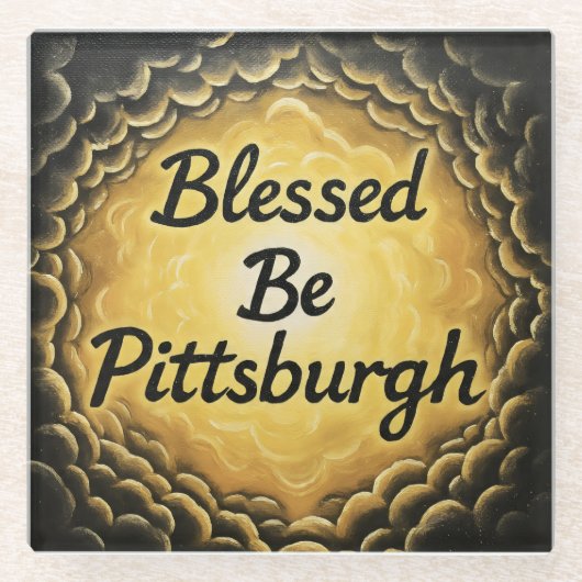 BlessedBePittsburgh Glasuntersetzer (Vorderseite)