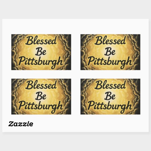 BlessedBePittsburgh Rechteckiger Aufkleber (Blatt)