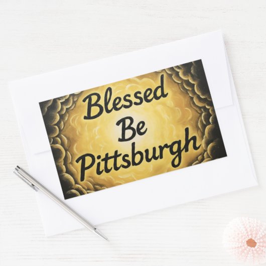 BlessedBePittsburgh Rechteckiger Aufkleber (Umschlag)