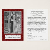 BLESSEED ARCHBISHOP FULTON SHEEN PRAYER CARDS (Vorne & Hinten)