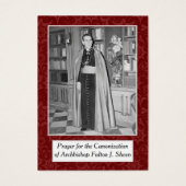 BLESSEED ARCHBISHOP FULTON SHEEN PRAYER CARDS (Vorderseite)