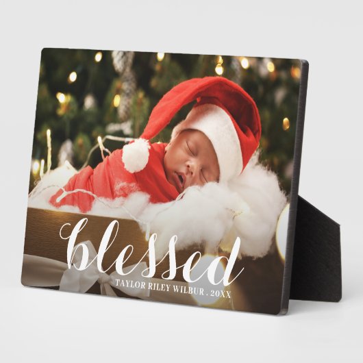 BLESSEED Christmas Easel Back Frameless Foto Fotoplatte (Seite)