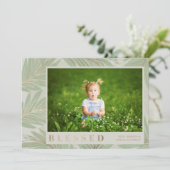 BLESSEED Christmas Foto Feiertagskarte (Stehend Vorderseite)