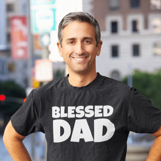 BLESSEED VATER dunkle T - Shirt