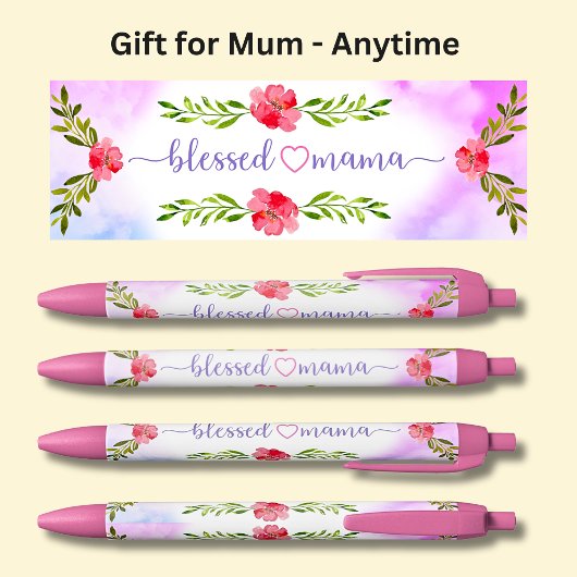 Blesses Mama Pink Blume Kugelschreiber