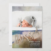 BLESSESED Foto Geburtshinweise Feiertagskarte (Vorderseite)