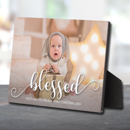 BLESSESEED Christmas Holiday Foto Easel Frameless Fotoplatte