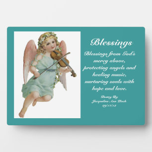 Blessing Angel Poetry Plaque Fotoplatte