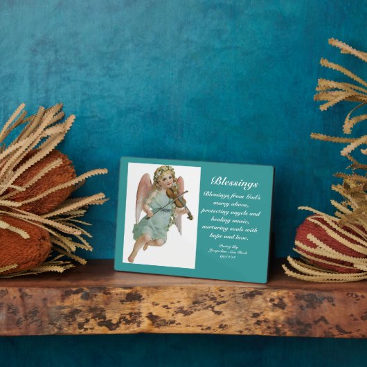 Blessing Angel Poetry Plaque Fotoplatte (Seite)
