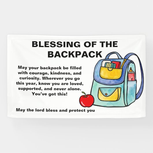 Blessing of the Backpacks Banner | Courage, (Horizontal)