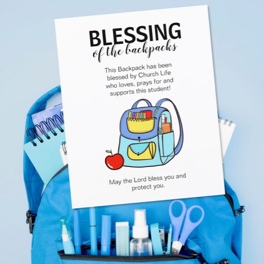 Blessing of the backpacks flyer