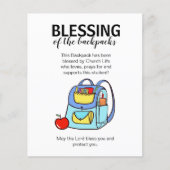 Blessing of the backpacks flyer (Vorne)