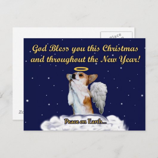 Blessing Prayer Dott Angel Night Postcard Postkarte (Vorne/Hinten)