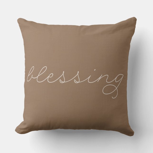 Blessing Throw Pillow Kissen (Vorderseite)