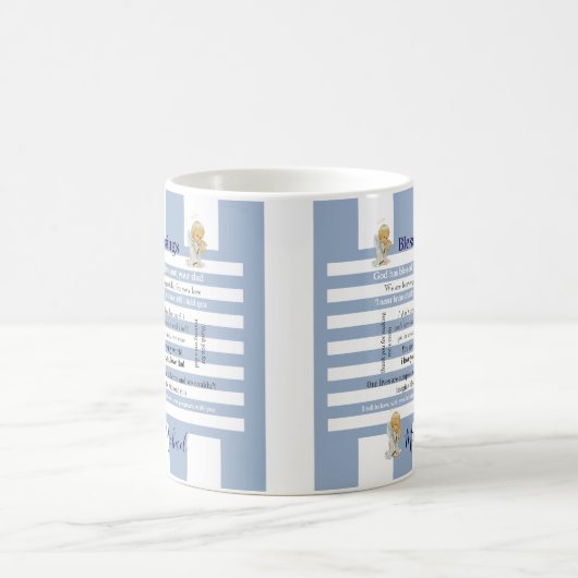 Blessings Blue & White Stripe Mug Kaffeetasse (Mittel)