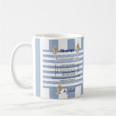Blessings Blue & White Stripe Mug Kaffeetasse (Links)