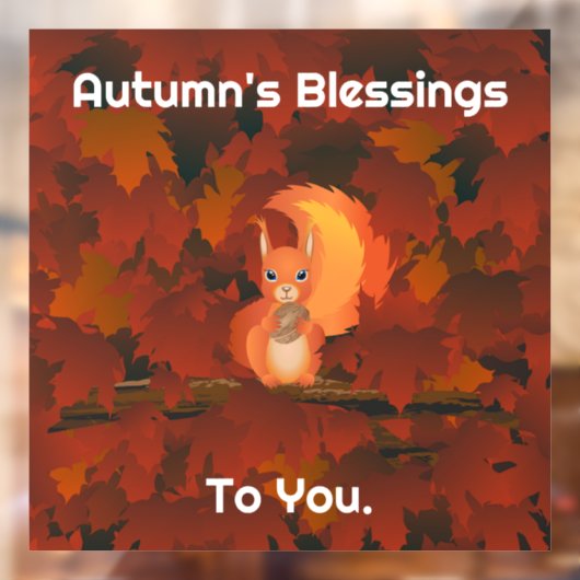 Blessings-Fenster des Herbstes Fensteraufkleber (Blatt 2)