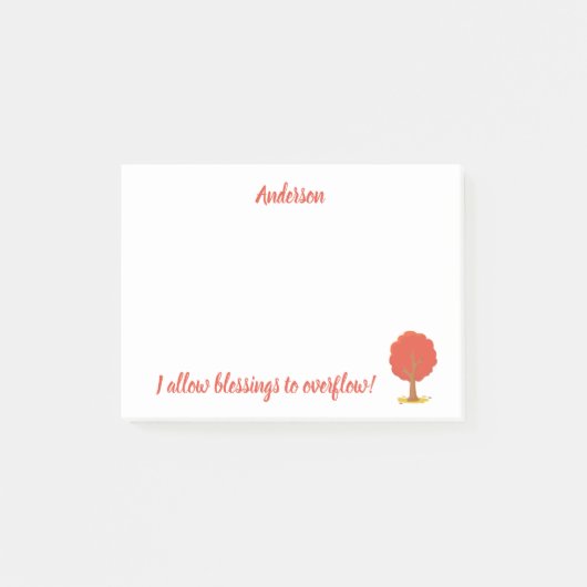 Blessings Schöner Baum Post-it Klebezettel (Vorderseite)