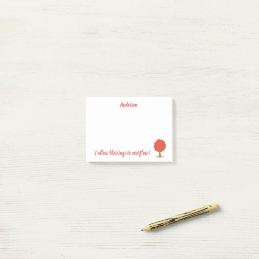 Blessings Schöner Baum Post-it Klebezettel (Auf Schreibtisch)