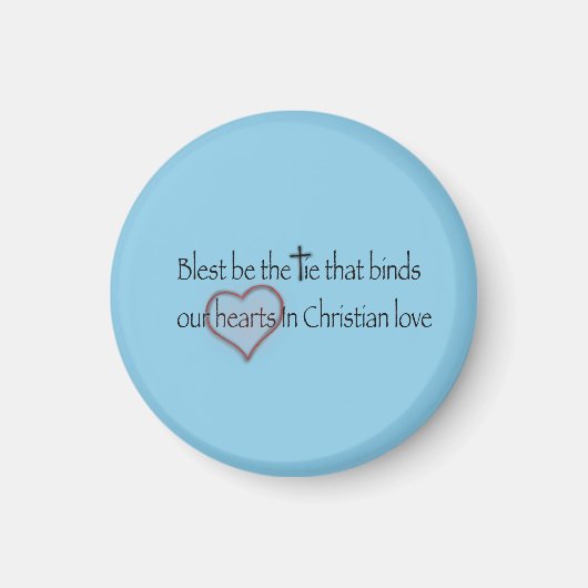 "Blest sei die Krawatte" Christlicher Kirchenhof Magnet (Vorne)