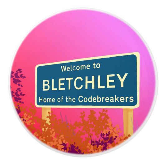 Bletchley Codebreakers Draw Pull Keramikknauf (Vorderseite)