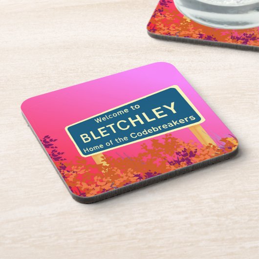 Bletchley Codebreakers Getränkeuntersetzer (Linke Seite)