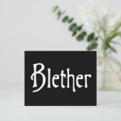 Blether witziger schottischer Slang-Banter-Schotte Postkarte (Stehend Vorderseite)