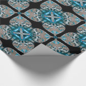 Bleu Christmas Elegant Designer Geschenkpapier (Ecke)