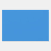 Bleu De France - Elegante, klassische Solid Color Geschenkpapier Set (Vorderseite 2)