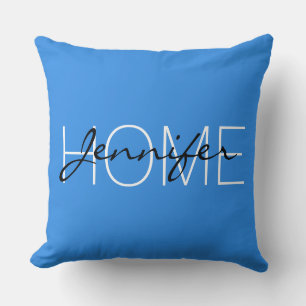 Bleu de France Farbe Home Monogramm Kissen