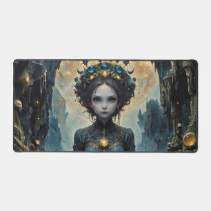Bleu Mermaid in einer Fantasiewelt Schreibtischunterlage