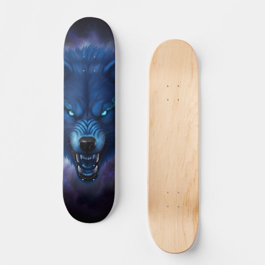 Bleu wolf  Skateboard  (Vorderseite)