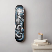 Bleu Wolf Skateboard-Design