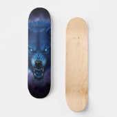 Bleu-Wolf-Skateboard  Skateboard (Vorderseite)