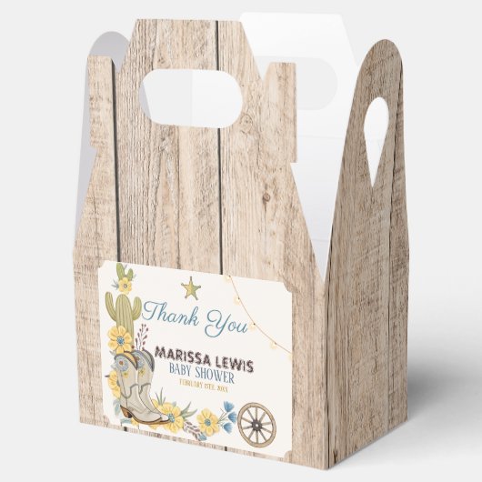 Bleu Yellow Cowboy Wild West Rodeo Western Boy Geschenkschachtel (Geöffnet)