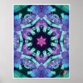 Bleus Kinetic Collage Kaleidoscope Poster (Vorne)