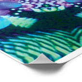 Bleus Kinetic Collage Kaleidoscope Poster (Ecke)