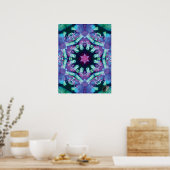 Bleus Kinetic Collage Kaleidoscope Poster (Küche)