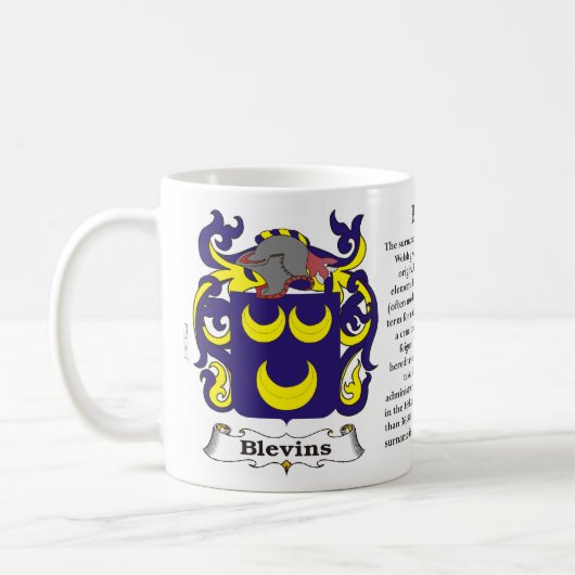 Blevins Familienwappen-Tasse Kaffeetasse (Links)
